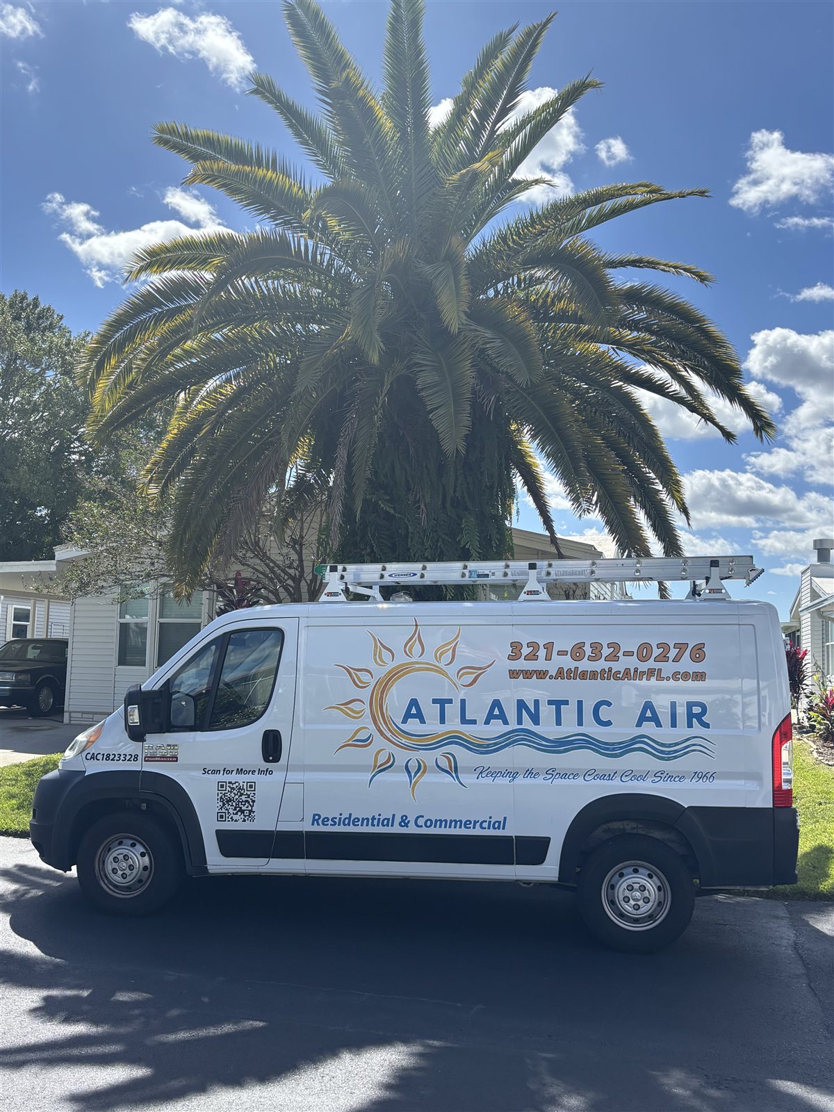 Atlantic Air service van, keeping the Space Coast cool since 1966